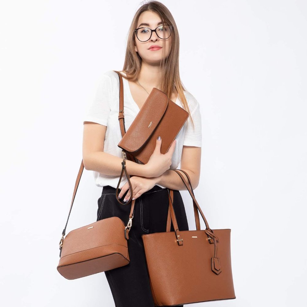 New  3pcs Purse Set   Handbags for Women Shoulder Bags Tote Satchel - Picture 9 of 12